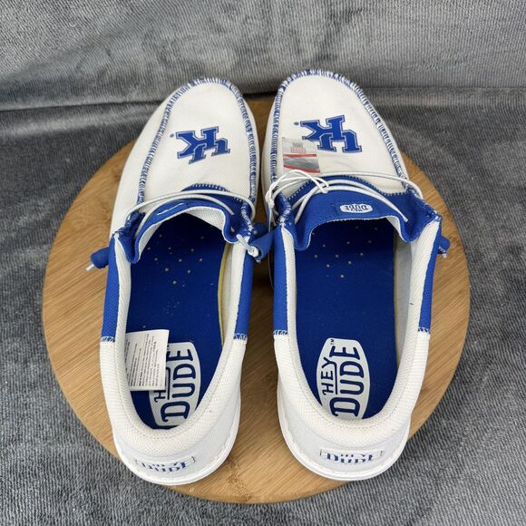Hey Dude Wally Tri Kentucky Shoes Mens Size 15 White Wildcats Canvas Sneakers main image 6